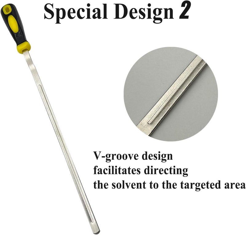 Ebrmeiwo V-Groove Golf Grip Removal Tool, 11" for Standard Length Swinging Grips, Grip Repair Tool - Image 4